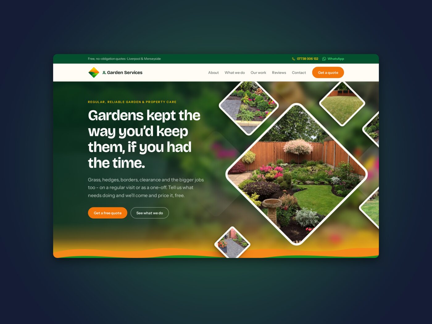 The JL Garden homepage