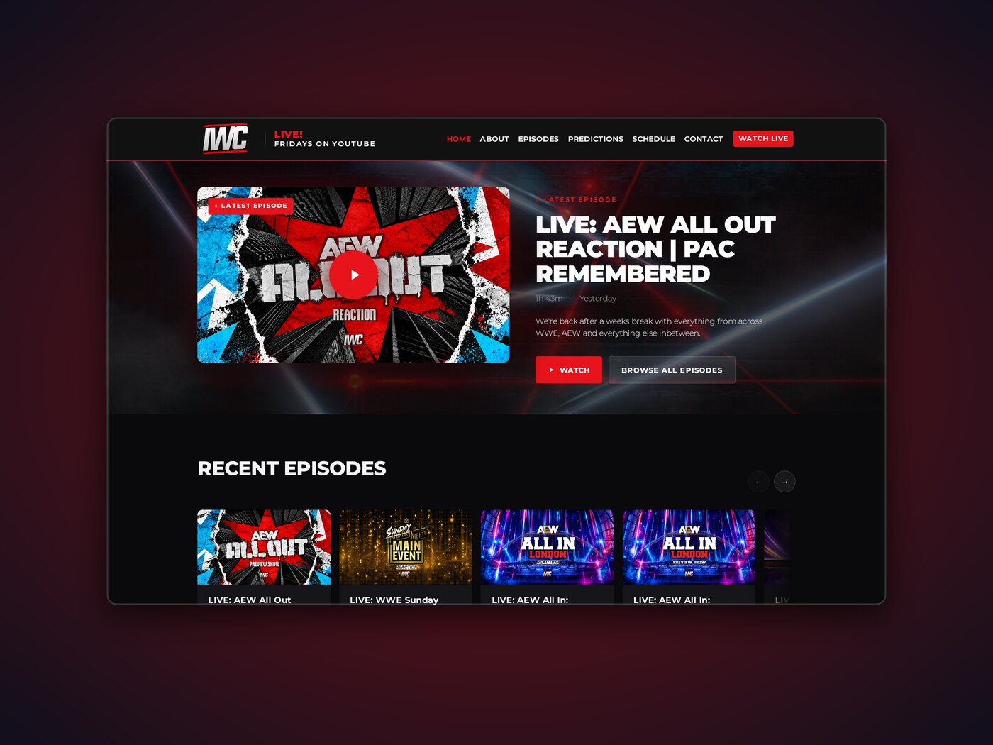 The IWC Show homepage