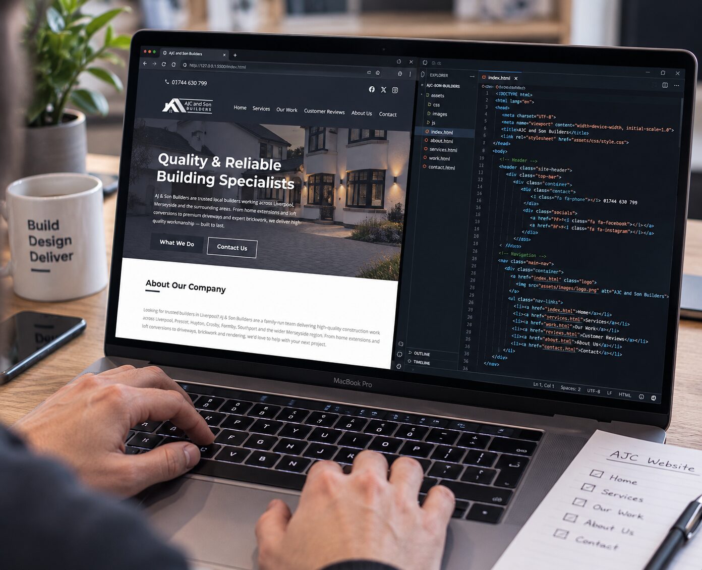 Building the AJC and Son Builders site