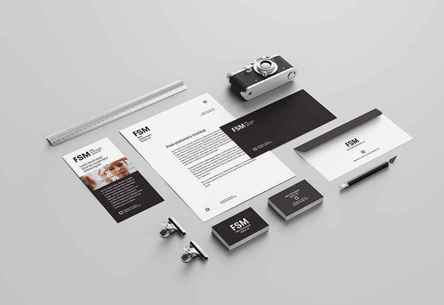 Stationery set for a brand