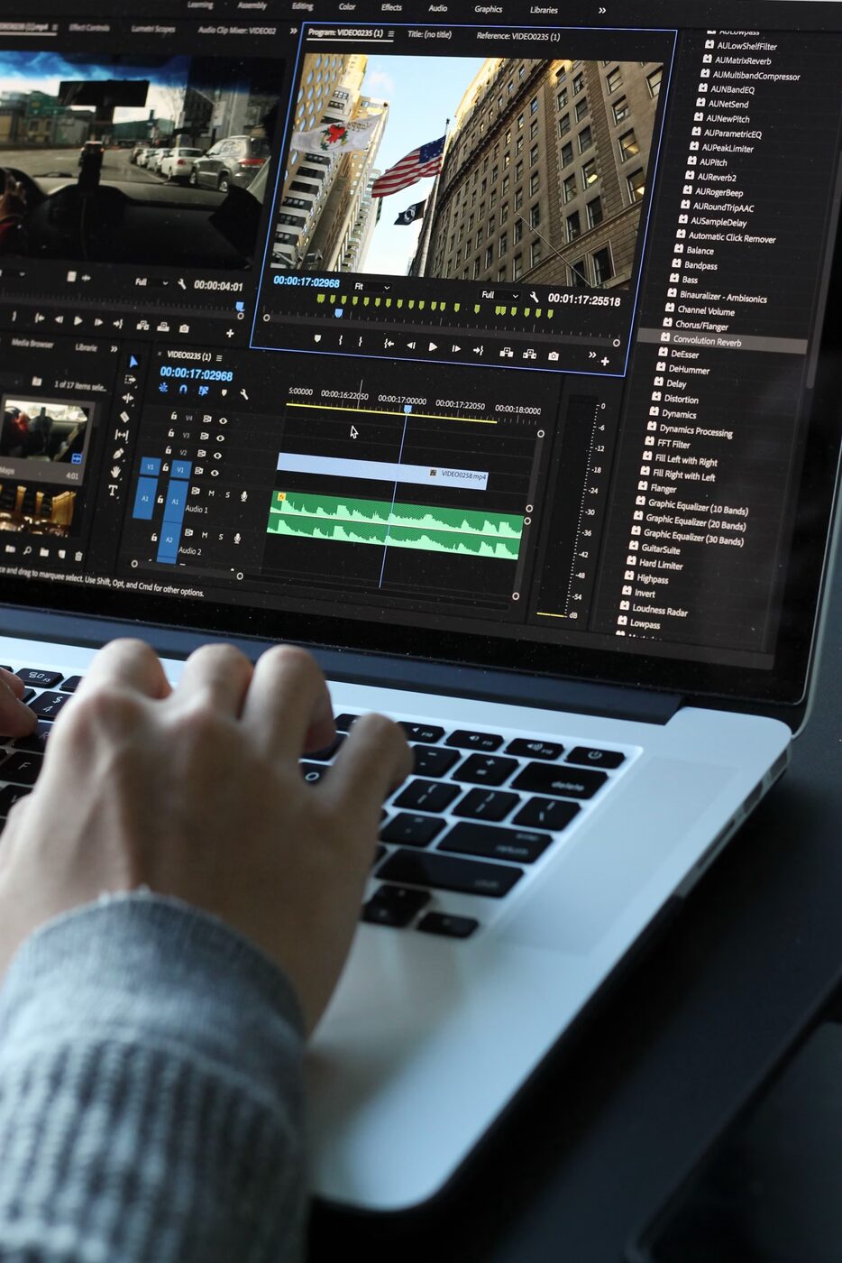 Cutting a promo on location